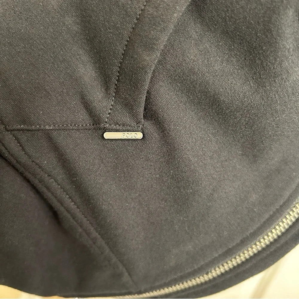 Polo Ralph Lauren Women’s Med Black Side Zip Pullover Longline Hoodie - Picture 5 of 13